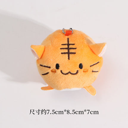 Cartoon plush tiger peripheral brooch couple Japanese clothes bag decoration Tiger Year auspicious metal badge men and women