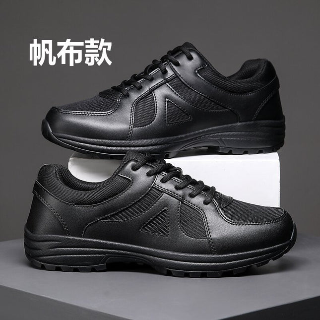 New Style Training Shoes for Men, Black Wear-Resistant Running Shoes, Physical Fitness Shoes, Large Size Training Fire Shoes, Liberation Shoes, Construction Site Rubber Shoes