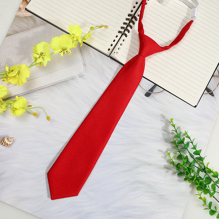 Japanese-Style Jk Tie for Women, College Style, Lazy No-Tie Black Red Student Casual Gray Small Tie Shirt Bow Tie