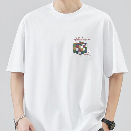 100% Pure Cotton Short-Sleeved T-Shirt for Men 2026 New Summer Design Niche Trendy Versatile Loose T-Shirt Top