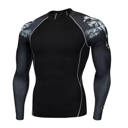 Sports tights long-sleeved men's quick-drying breathable workout clothes outdoor basketball cycling running training Sports bottoming clothes