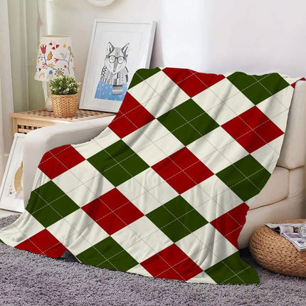 Christmas Decoration Blanket Holiday Blanket Red Festive Blanket Christmas Tree Polo Sofa Blanket Flannel Blanket