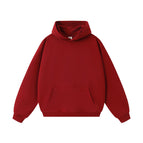 Hooded model-maroon red / S