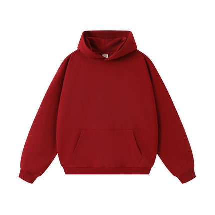 American Trendy Brand 450g Heavy Weight Terry Off-Shoulder Hooded Sweatshirt Men's Spring & Fall Hoodless Rope Loose Hoodie Wholesale