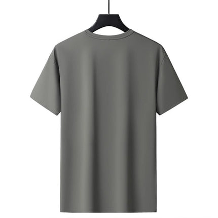 Ice Silk Short-sleeved T-shirt Men's and Women's 2025 New Summer Men's and Women's Thin Elastic Breathable Sports Quick-drying Clothes Cool T-shirt