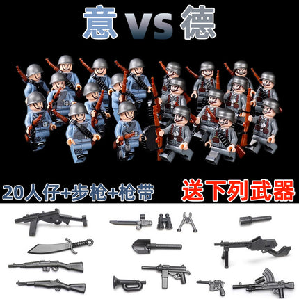 World War II Military Building Blocks Eighth Route Army Man Boy Assembled Toys German Soldiers Little Man Puzzle Boy Changjin Lake Toys