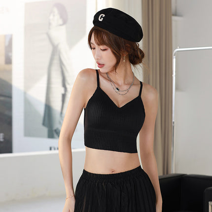 U-Shaped Backless Strapless Bra with No Underwire, Push-Up Bra for Women, Seamless, Minimizes Large Bust Appearance