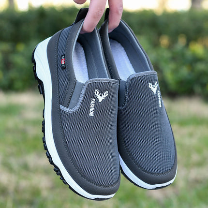 Old Beijing cloth shoes men's breathable soft bottom non-slip shoes tendon bottom men's shoes slip-on canvas work shoes casual shoes
