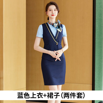 China Southern Airlines stewardess uniform professional suit female hotel front desk reception temperament work clothes flight attendant interview clothing summer