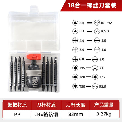 13-in-1 Ratchet Screwdriver Set Tool with Magnetic Screwdriver Bits, Portable Home Repair Kit