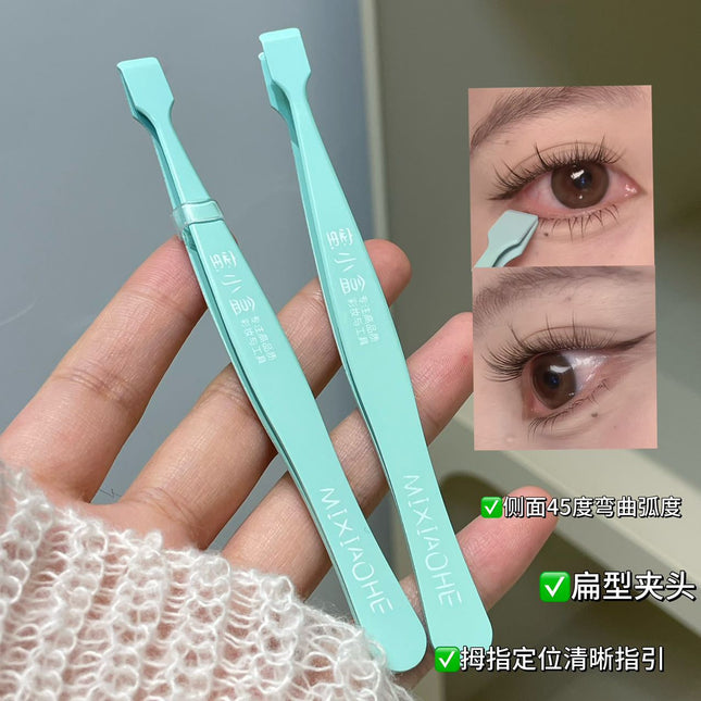 Honey small box handy under eyelash tweezers novice clip grafting tweezers eyelash clip gold feather clip high precision wholesale tweezers