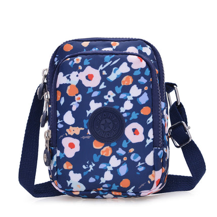 2025 New Mini Vertical Mobile Phone Bag Casual Printed Casual Crossbody Bag Oxford Easiest for Match Fashion Shoulder Women's Bag
