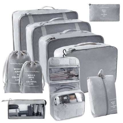 Factory direct travel portable waterproof and dustproof storage bag seven-piece clothing packaging multi-grid finishing bag large capacity