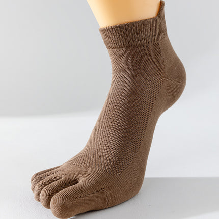 Toe Socks for Men and Women, Ultra-Thin Breathable Mesh Summer Tabi Socks, Pure Cotton Combed Short-Tube Pure Cotton Boat Socks, Invisible Socks