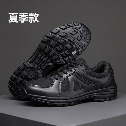 New Style Training Shoes for Men, Black Wear-Resistant Running Shoes, Physical Fitness Shoes, Large Size Training Fire Shoes, Liberation Shoes, Construction Site Rubber Shoes