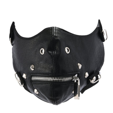 European and American Cross-border New Carnival Party Leather Mask Personalized Zipper Mask Punk Trend Retro Men's Mask