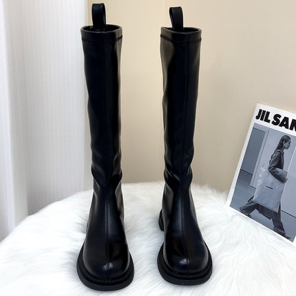 Yang Mi's New Knight Boots, Women's 2025 New Autumn and Winter Flats High Boots, Slim Boots, Over-The-Knee Boots