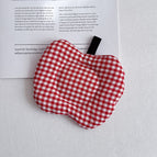 Red plaid apple coaster