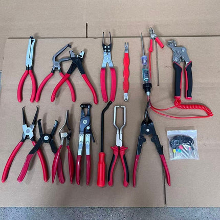 Red and black elbow 60 degree power-off pliers bolt pliers multi-purpose pliers car oil pipe separation harness pliers cross-border pliers