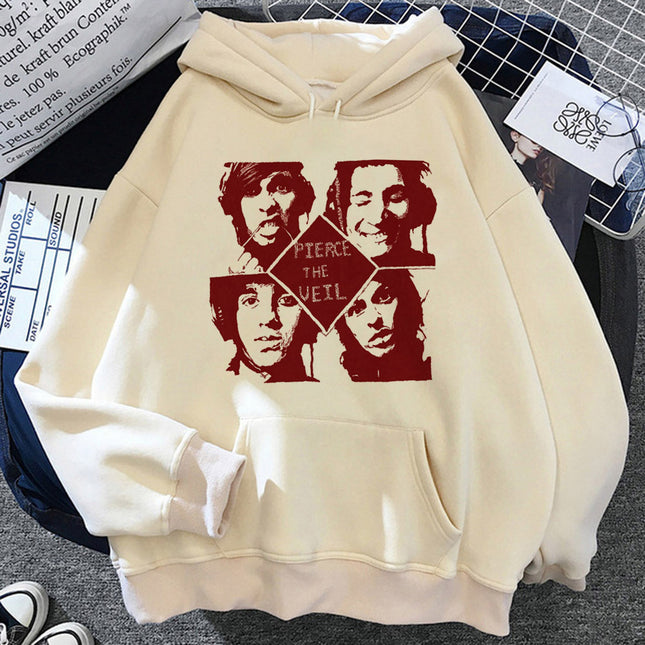 Wearing a Veil Hoodies Elegant Modern Style Sports Casual Japan Casual Wear Girl Tracksuit Pullover Tops Comics