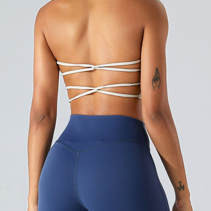 European and American Fashion Sexy Hanging Neck Sports Vest Women's Quick-Dry Cross Beautiful Back Running Fitness Underwear Yoga Bra