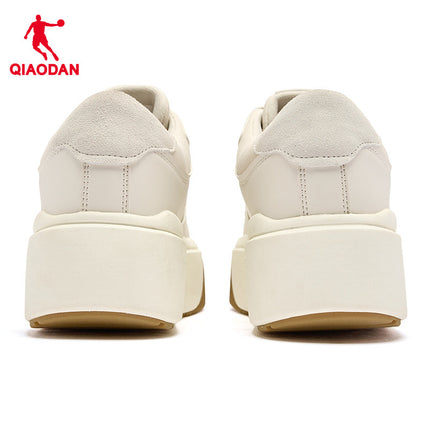 Biscuit Shoes II Jordan Shopping Mall Same Women's Board Shoes 2025 Summer White Leather Platform Height-increasing Women's Casual Shoes