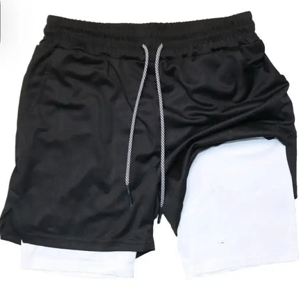 Cross-Border Foreign Trade Amazon Ice Silk Quick-Drying Mesh Double-Layer Casual Shorts Men's Breathable Fitness Sports Beach Pants