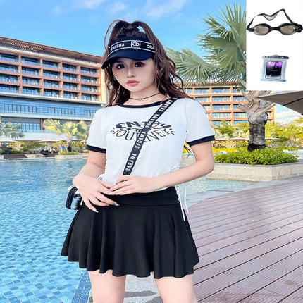 Women's Swimsuit 2025 New Style Belly-Covering Slimming Look One-Piece Boxer Swimming Pool Conservative Hot Spring Professional Large Size Swimsuit