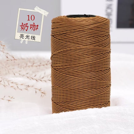Bright Silk Thread 1mm Thin Thread for Crocheting Bouquets, Bags, Shoes, Handmade 100g Factory Direct Wholesale Knitting Thread
