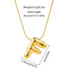 F necklace / Gold - with chain