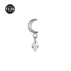 Teeth m0.9 / Moon diamond pendant (head only)