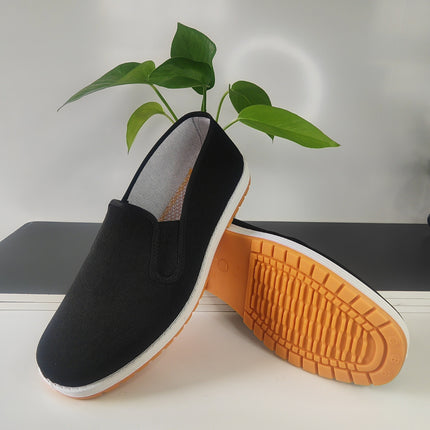 Wholesale Old Beijing Cloth Shoes for Men, Breathable Sweat-Absorbent Rubber Soles, Work Casual Men's Shoes, Handmade Thousand-Layer Sole Vulcanized Shoes