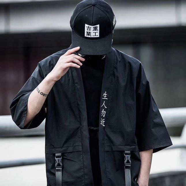 Summer New Arrival Diablo National Tide Ninja Windbreaker Men's Loose Hip-Hop Trendy Brand Thin Taoist Robe Fashionable Functional Style Top