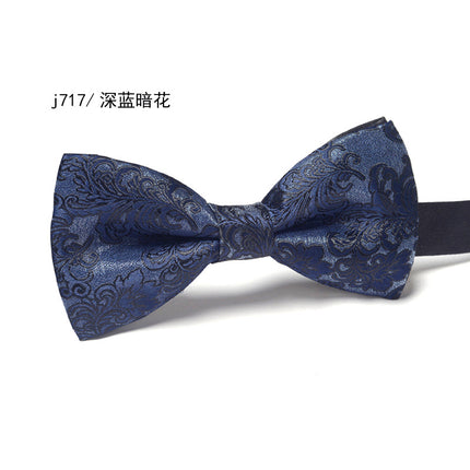 Bow Tie Men's Wedding Groom Best Man Formal Shirt Performance Brother Group Pattern Bow Tie Wedding Trendy Dress