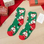 Santa claus on green background