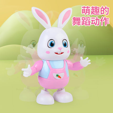 Children's Electric Dancing Robot Rabbit Toy Drumming Swinging Bunny Baby Baby Walking Early Education Toy