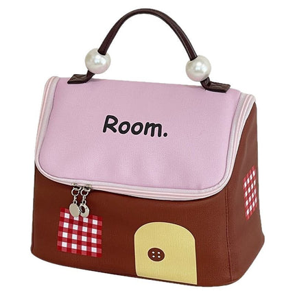 Cosmetic Bag Large Capacity Cute House Bag Portable Toiletry Bag Travel Storage Business Travel Makeup Storage Bag