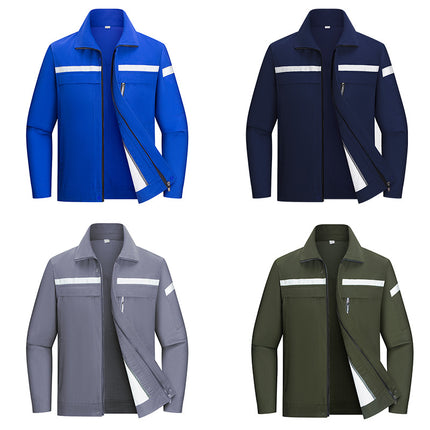 Labor Protection Clothing Workwear Set with Reflective Strips, Embroidered and Printed Logo Workwear Set, Wholesale Labor Protection Clothing