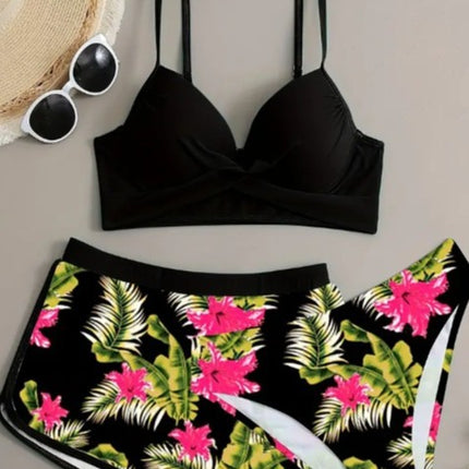 Cross-border European and American Foreign Trade New Style Swimwear Women's Sexy Hard Cover Cup Steel-toted Swimsuit Bikini Bikini