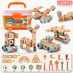 120pcs-diy assembled toys (with storage box)