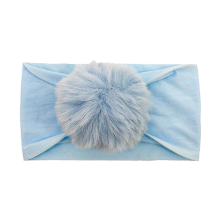 2023 new children's seamless hair band Europe and the United States new baby nylon fur ball headscarf baby hair band