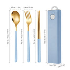 Light blue gold three-piece set [light blue box]