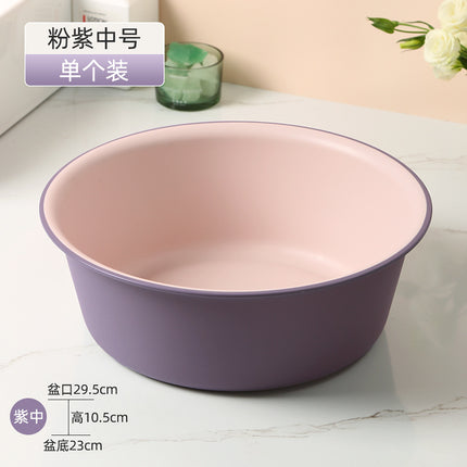 Plastic Household Washbasin Contrast Color S M L 3-Piece Set 5 Colors / Bassine Plastique Ménagère Bicolore S M L Set 3 Pièces 5 Couleurs
