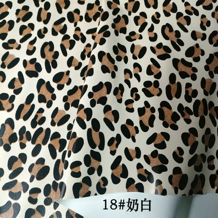 Pu Leopard Print Leather Fabric Anime DIY Imitation Cotton Velvet Base Printed Crafts Home Furniture Artificial Leather Bags