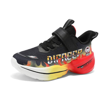 Boys' Shoes 2025 Spring and Summer New Style Medium and Large Children's Mesh Breathable Children's Shoes Cross-Border Wholesale Velcro Sports Running