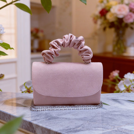 2025 Niche Cross-Border Velvet Bag, Elegant Mini Hair Tie Handbag, Elegant and Versatile One-Shoulder Cross-Body Bag