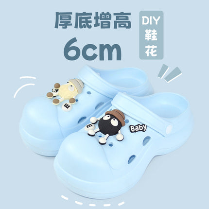 Qida Shun Outdoor Clogs for Women, High-Heeled Sandals for Girls, Beach Shoes, Summer DIY Garden Shoes