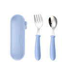 Blue spoon and fork box
