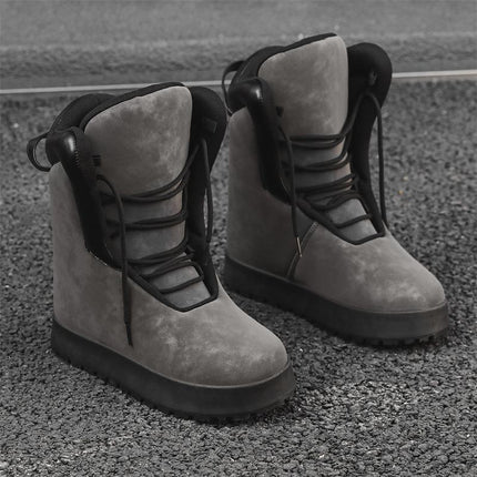 Cross-border 2025 New Men's Shoes Autumn High-top Niche Gypsum Boots Thick Sole Bread Casual Boots Y01