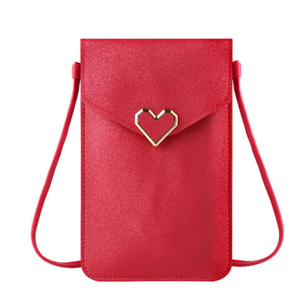 Mobile Phone Bag Women's Cross-Body Halter Mobile Phone Bag 2024 New Summer Vertical Style Lightweight Walking Touch Screen Small Bag